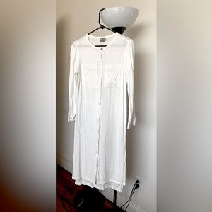 ASOS white midi dress.